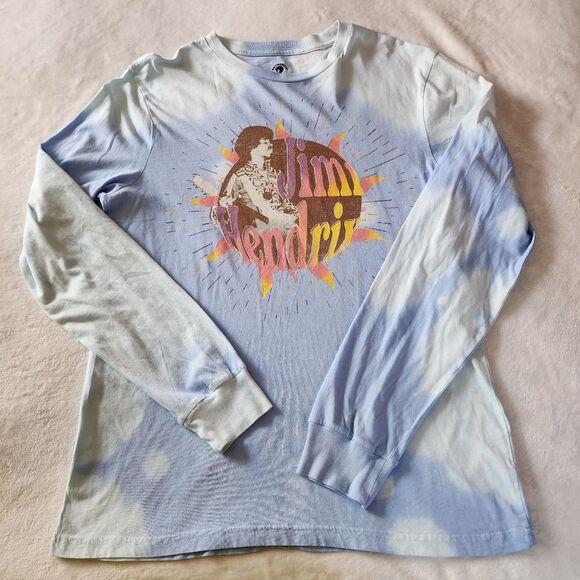 Authentic Hendrix Blue Long Sleeve Tshirt Graphics Size Medium New With Tags - Picture 1 of 6